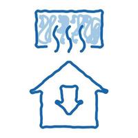 Temperature Loss House Window Arrow Down Vector