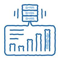 infographic research of machine learning doodle icon hand drawn illustration vector