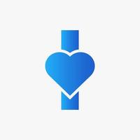 Letter I Love Symbol And Heart Icon Concept Vector Template