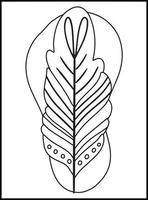 Minimalist Boho Coloring pages vector