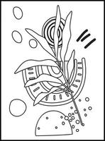 Minimalist Boho Coloring pages vector