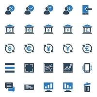 Two color icons for Business and financial. vector