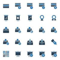 Two color icons for Business and financial. vector