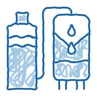 juice production doodle icon hand drawn illustration vector