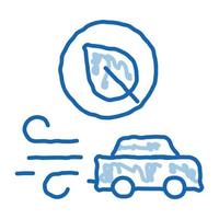 electro coche velocidad doodle icono dibujado a mano ilustración vector