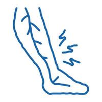 leg pain varicose disease doodle icon hand drawn illustration vector