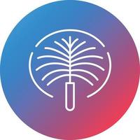 Palm Jumeirah Line Gradient Circle Background Icon vector