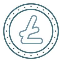 Litecoin Line Two Color Icon vector