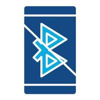 Bluetooth Disabled Glyph Two Color Icon vector