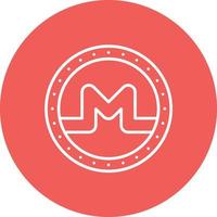 Monero Line Circle Background Icon vector