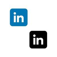 linkedin illustration for logo or icon vector