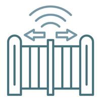 AND Gate Line Two Color Icon vector