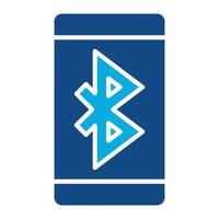 Bluetooth Glyph Two Color Icon vector