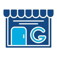 Google My Business Glyph Two Color Icon vector