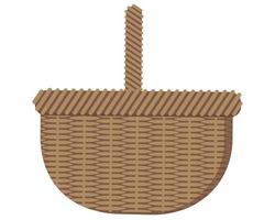 empty picnic basket vector