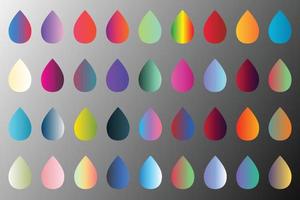gradientes multicolores combinaciones vibrantes de fondo de colección y conjunto de muestras de colores vector