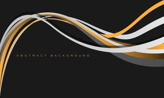 Abstract yellow grey line curve wave overlap with blank space design modern futuristic creative background vector