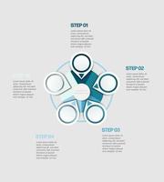 infografía de círculo vectorial, diagrama de ciclo, gráfico, gráfico de presentación. concepto de infografía empresarial con 4 opciones, partes y pasos. procesos infográficos de negocios. concepto creativo para infografía vector