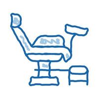 generic chair doodle icon hand drawn illustration vector