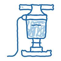 ilustración de dibujado a mano de icono de doodle de suministro de pavimentación vector
