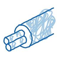 cable con cables eléctricos doodle icono dibujado a mano ilustración vector
