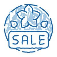 spring holidays sale discount doodle icon hand drawn illustration vector