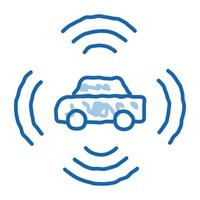 car signalization doodle icon hand drawn illustration vector