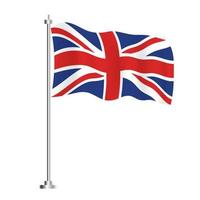 United Kingdom Flag. Isolated Wave Flag of United Kingdom Country. vector