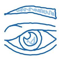 eyelid problem doodle icon hand drawn illustration vector