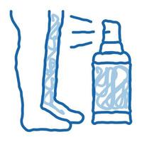 spray para piernas después del afeitado doodle icono dibujado a mano ilustración vector
