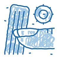 ilustración de dibujado a mano de icono de doodle de investigación de infección de uñas vector