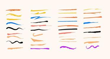 Ink Line Design Element Vector Set