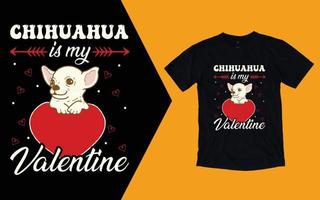 chihuahua es mi camiseta de san valentín, chihuahua camiseta del día de san valentín vector