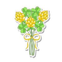 Clover Bouquet St Patricks Day Sticker vector