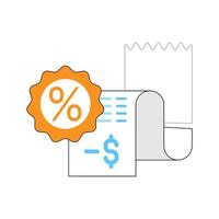 frugal, precio especial, ahorro, concepto de descuento ilustración diseño plano vector eps10. elemento gráfico moderno para página de inicio, interfaz de usuario de estado vacío, infografía, icono