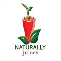 vector de logotipo de jugo natural, arte de logotipo de jugo