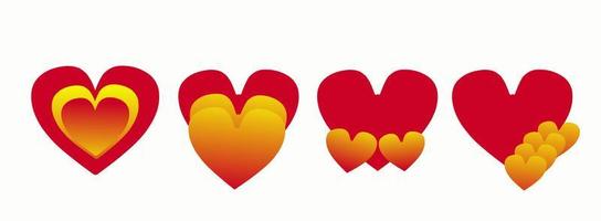 vector de icono de corazón de amor. ilustración creativa colección romántica símbolos de amor. concepto de amor para el día de san valentín, día de la madre, boda, amor y eventos románticos