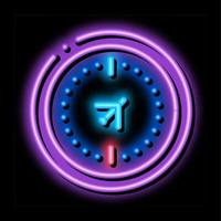 air navigation compass neon glow icon illustration vector