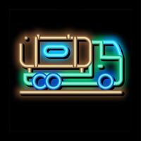 juice concentrate delivering truck neon glow icon illustration vector