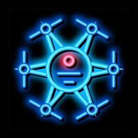 drone electronic air toy neon glow icon illustration vector