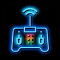 drone remote control neon glow icon illustration vector