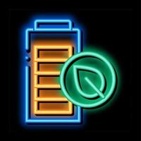 electro car battery neon glow icon illustration vector