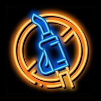 redueling pistol crossed out sign neon glow icon illustration vector