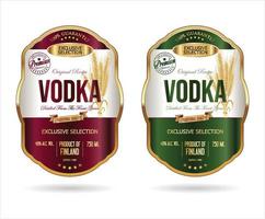 Labels for vodka with wheat vector stock illustration