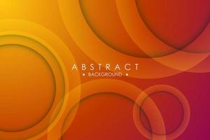 abstract yellow orange gradient circle papercut dimension layers background. eps10 vector