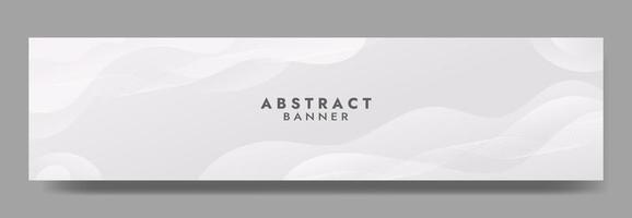 Abstract White Fluid Wave Banner Template vector