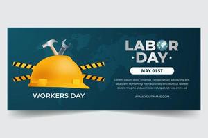 Labour Day of international workers day in 1st May with equipments illustration on isolated background vector