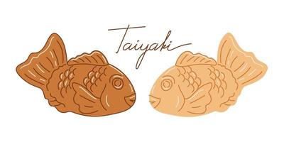 Galletas crujientes taiyaki de Japón vector