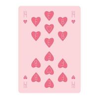 Playing card design for valentines day with number 14, hearts and lettering feb in trendy pink hues vector