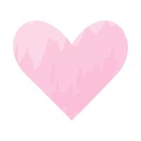 Abstract Heart for Valentines day in trendy soft pink hues in watercolor manner. Design for cards vector